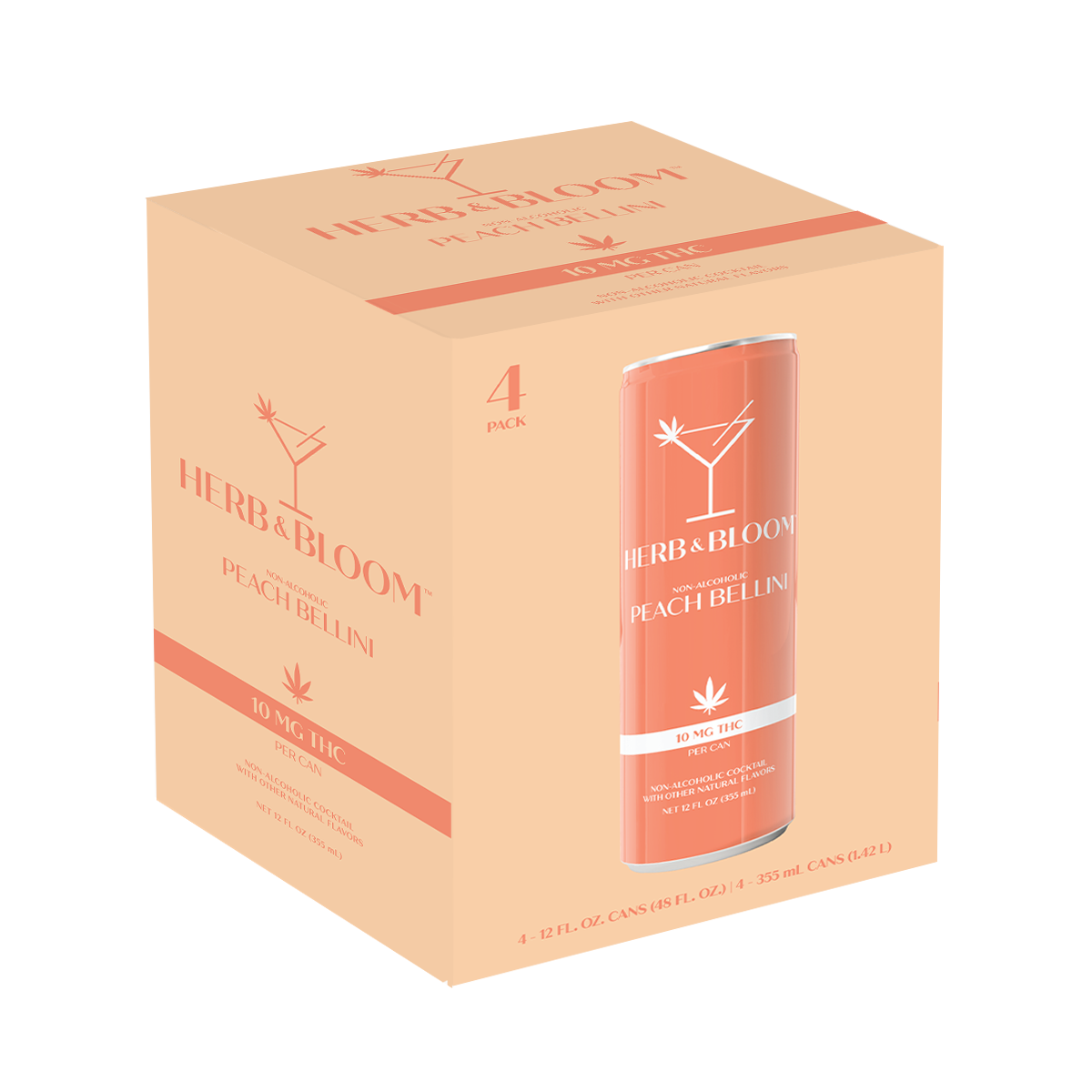 Herb & Bloom – Peach Bellini 12oz Can 4pk