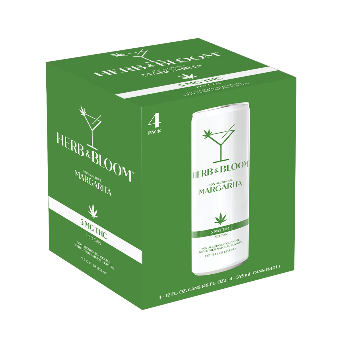 Herb & Bloom – Margarita 12oz Can 4pk